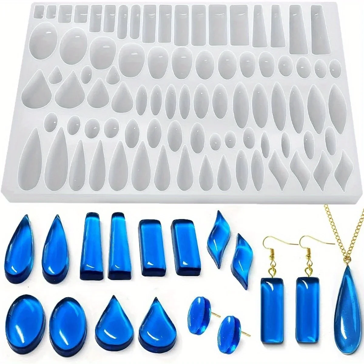 Jewelry Making Uv Resin Kit - Forma silikonowa do kolczyków sztyftów z