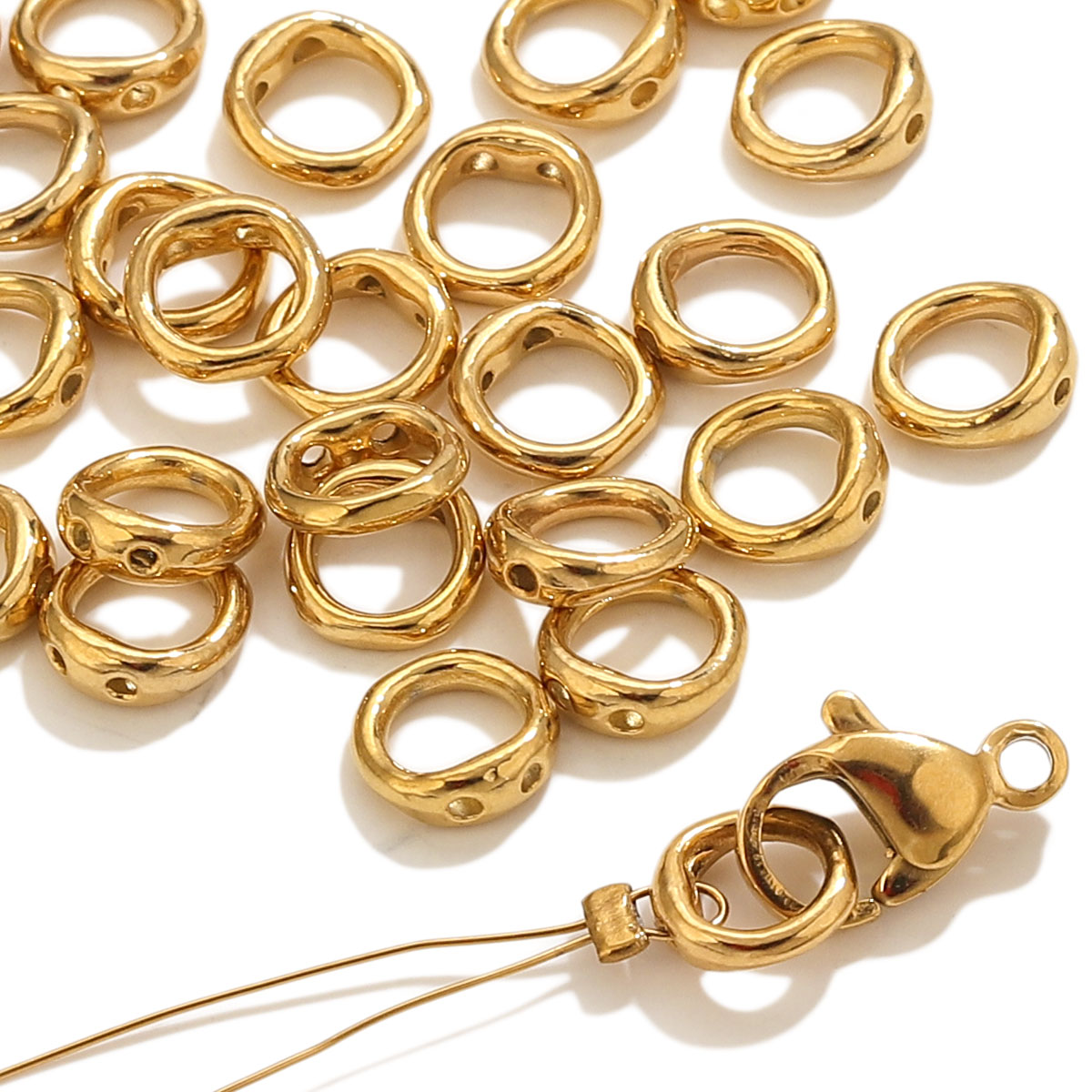 Jewelry Making Brass - 20 szt. Zapięcia ze stali nierdzewnej,