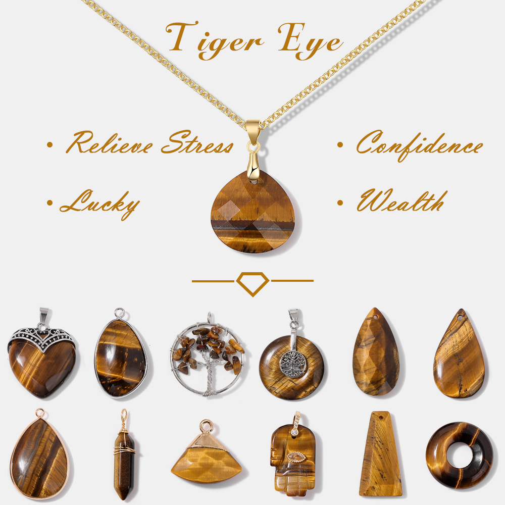 Jewelry Making Gemstones - 2 sztuk/partia naturalny kamień tygrysie oko