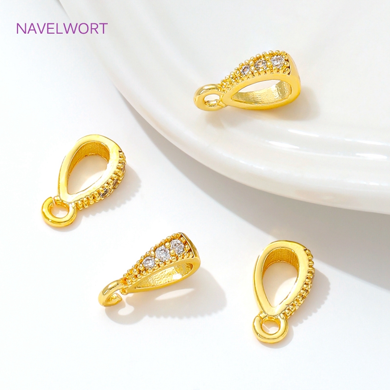 Jewelry Making Kit For Beginners - 14K/18K pozłacane inkrustowane wisiorek z cyrkonią
