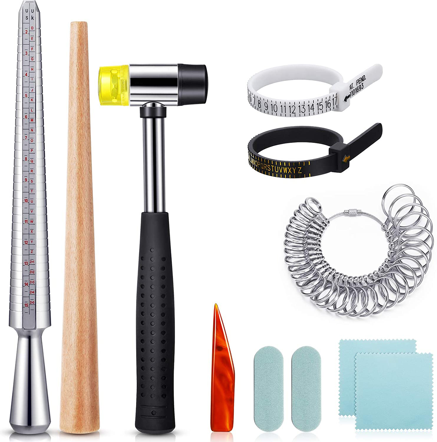 Jewelry Making Anvil - 11 sztuk zestawów trzpieni pierścieniowych US