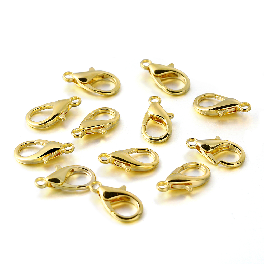 Jewelry Making Brass - 10 szt. Zapięć typu karabińczyk w