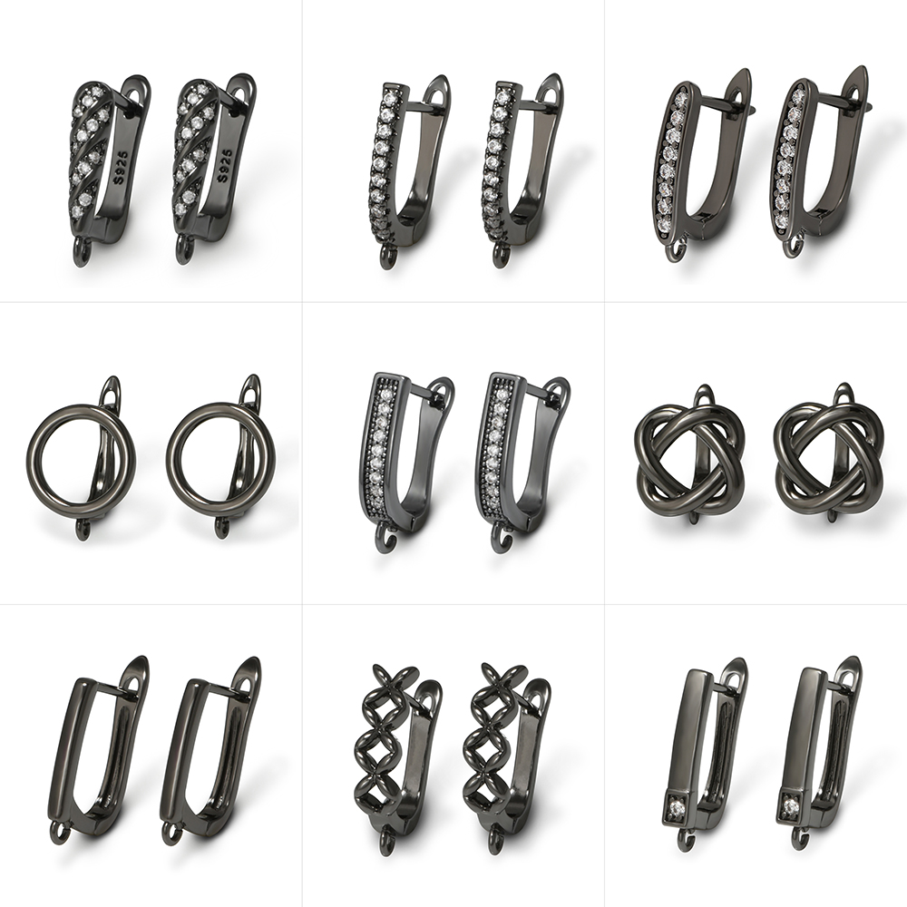 Jewelry Making Brass - YANASI 1 Para Czarne Mosiężne Haczyki