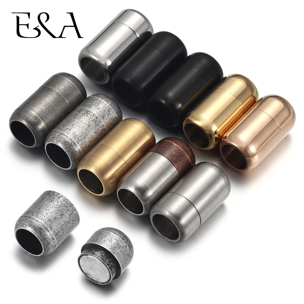 Jewelry Making Brass - Okrągłe zapięcia magnetyczne ze stali nierdzewnej