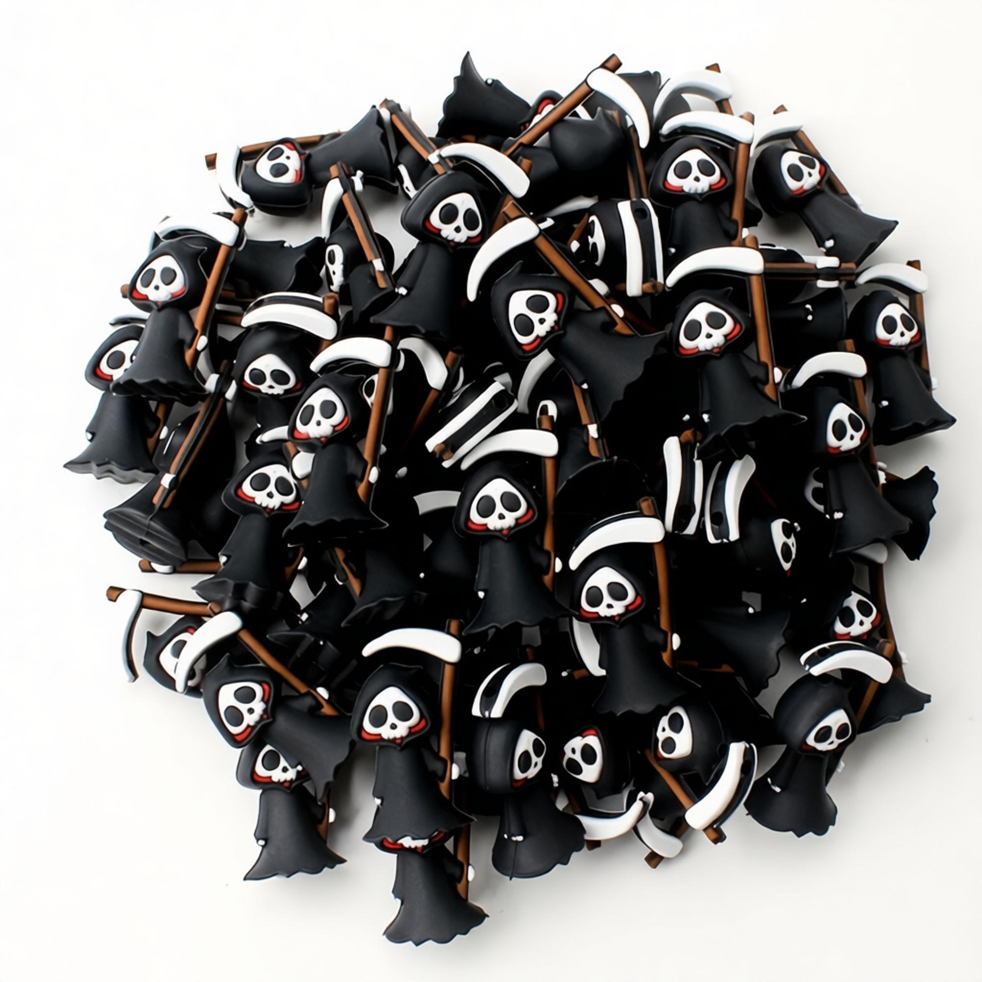 Jewelry Making Event - Koraliki silikonowe 3D Grim Reaper Halloween,