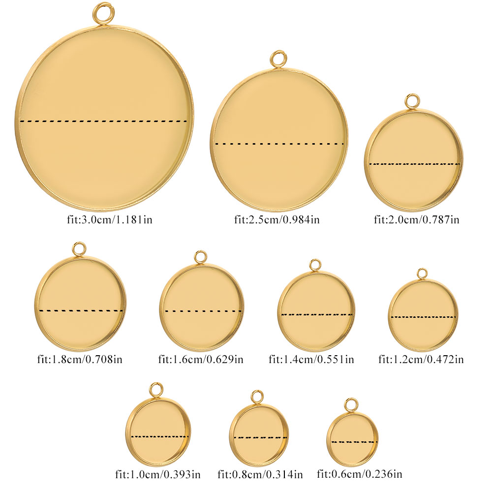 10 szt. Złote Okrągłe Bazy Ze  – Jewelry Making Tray recenzja i cena