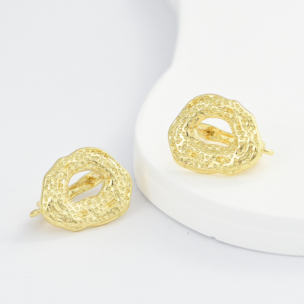 1 Para Dużych Pozłacanych 18K  – Jewelry Making Brass recenzja i cena