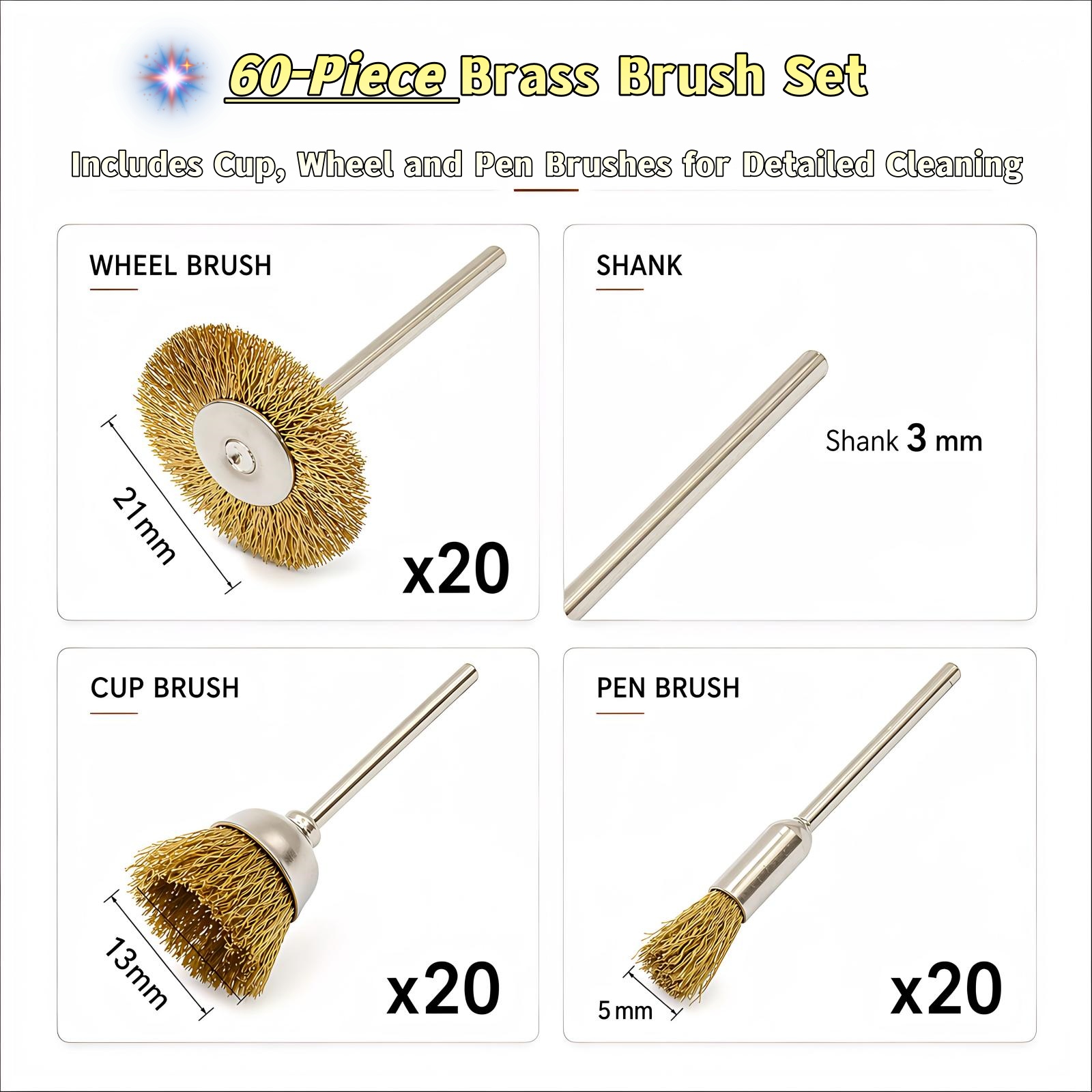 Zestaw 60 szt. szczotek z mosi – Jewelry Making Brass recenzja i cena