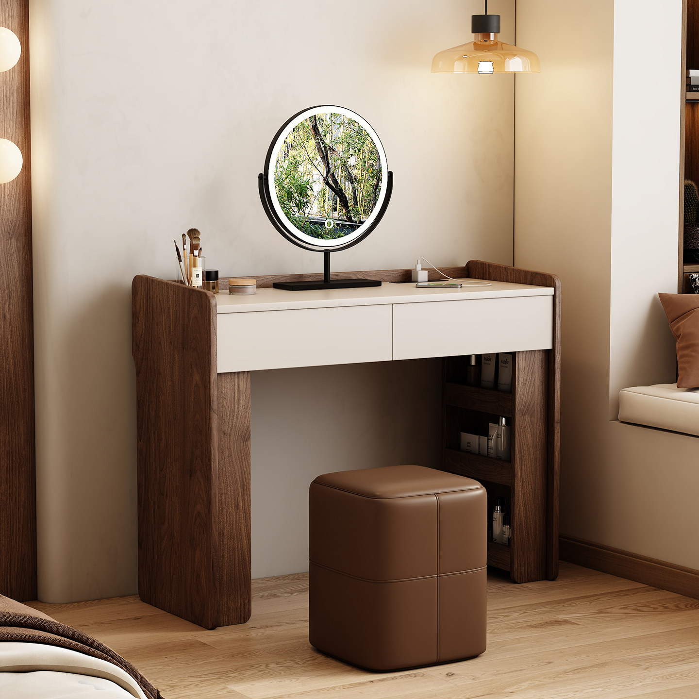 Toaletka z drewna orzechowego, – Jewelry Making Table recenzja i cena