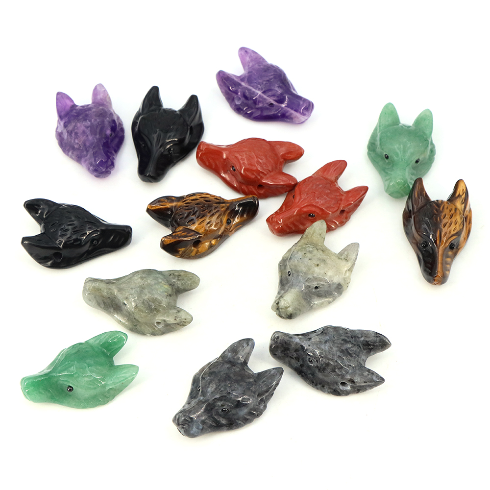 Zawieszka z głową wilka 40 mm, – Jewelry Making Gemstones recenzja i cena